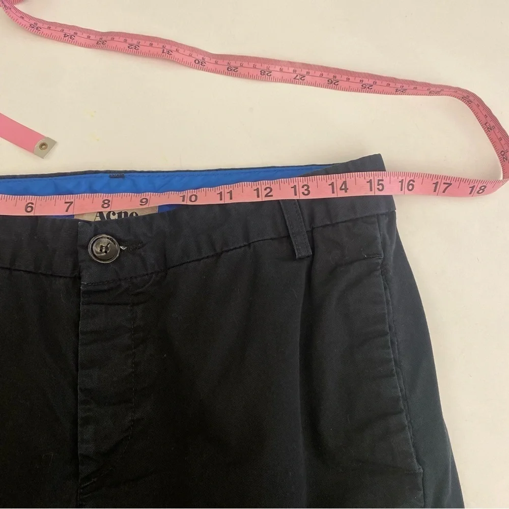 Acne || Gin Chino‎ Pants Slacks in Deep Black 27_8
